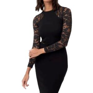 French Connection lace sleeve dress